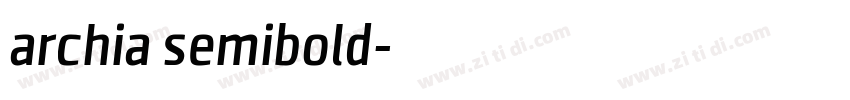 archia semibold字体转换